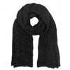 Black alpaca scarf on a white background