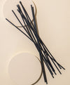Close-up of black rattan diffuser reeds for reed diffuser bottles