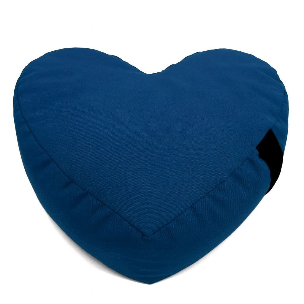 Heart Shaped Zafu Meditation Cushion - Cotton & Buckwheat Hulls