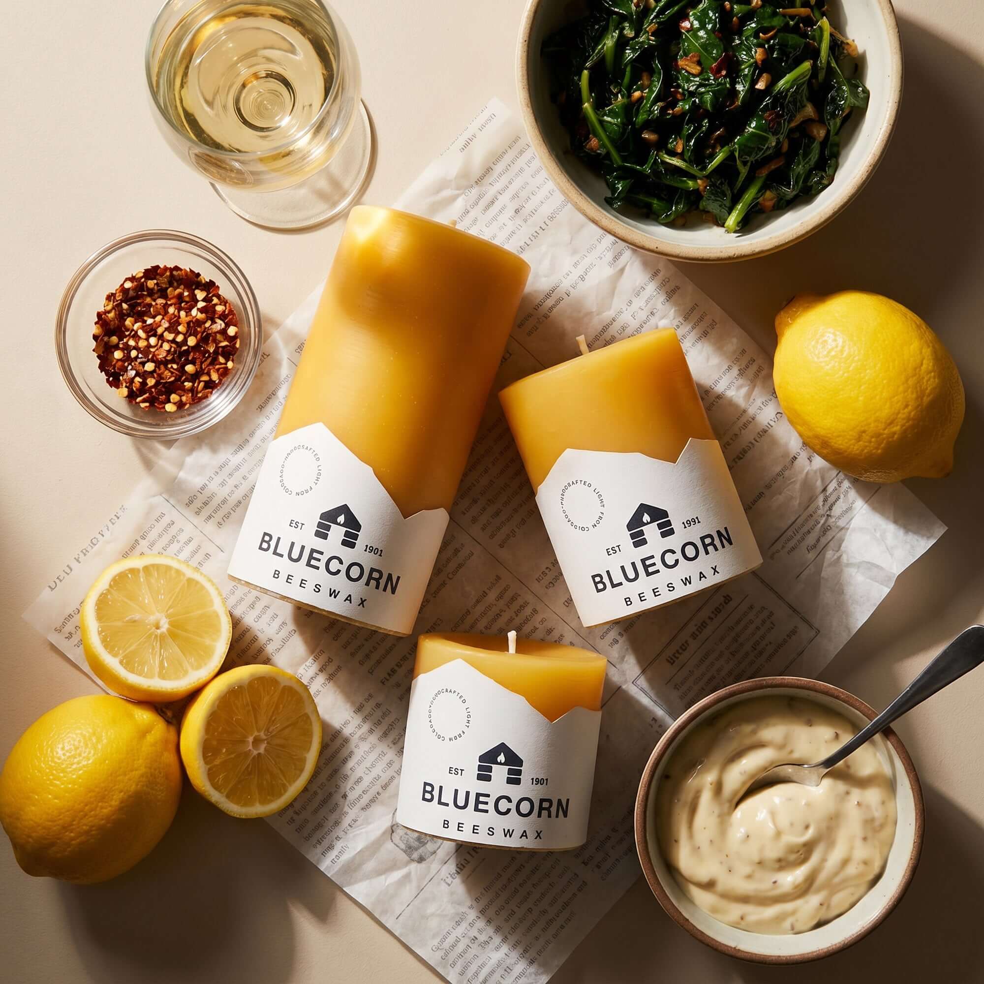 Pure Beeswax Pillar Candles – 100% Natural Cotton Wick, Handmade in Colorado