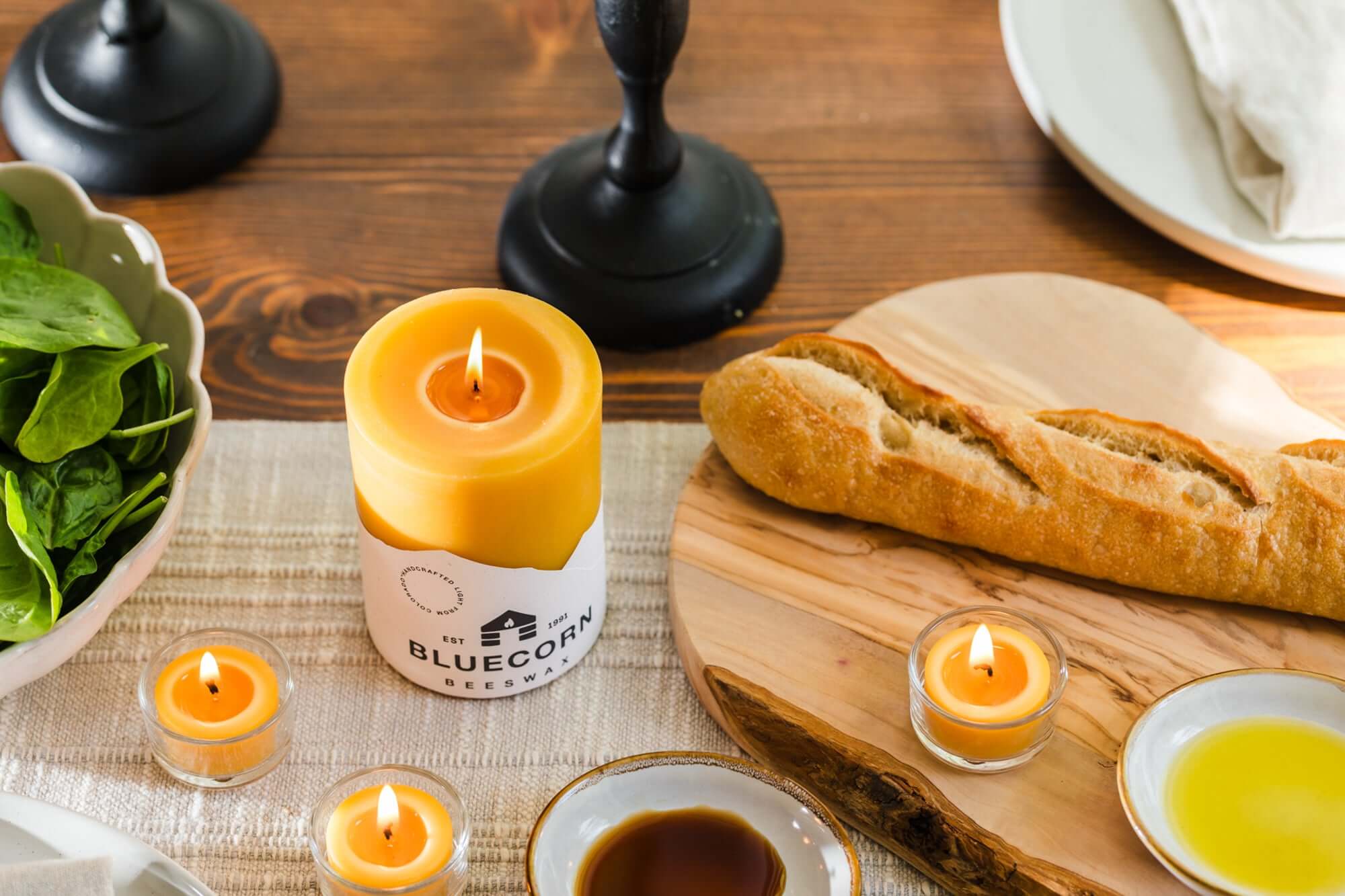 Pure Beeswax Pillar Candles – 100% Natural Cotton Wick, Handmade in Colorado