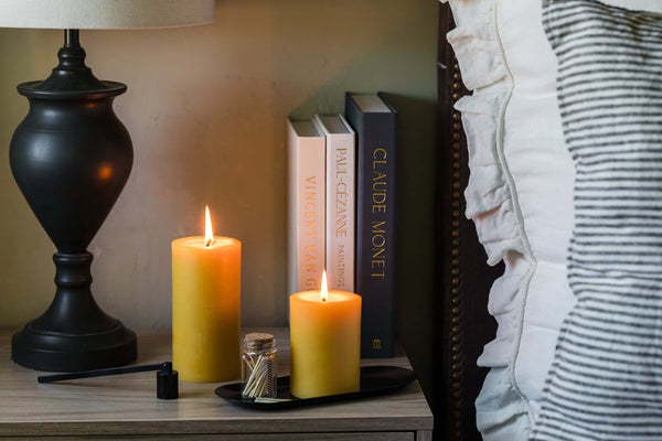 Pure Beeswax Pillar Candles – 100% Natural Cotton Wick, Handmade in Colorado
