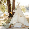 Tiny Land® Kids Teepee Tent with Padded Floor Mat – Cotton Canvas Play Tent