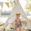 Tiny Land® Kids Teepee Tent with Padded Floor Mat – Cotton Canvas Play Tent