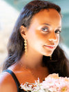 Brass disc chain earrings by Fair Anita – six linked circles, lightweight and nickel-free