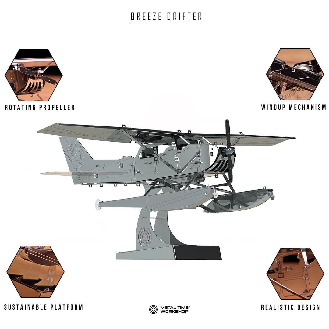 BREEZE DRIFTER CESSNA Seaplane Mechanical Model Kit