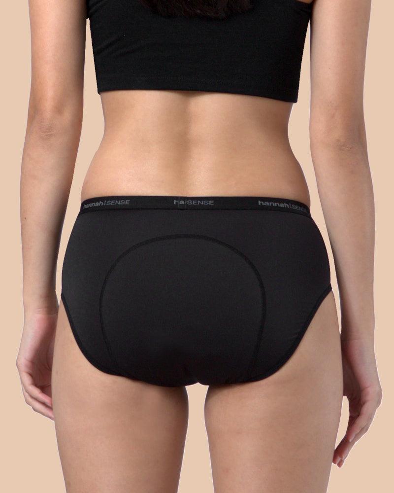 hannah⋮SENSE Heavy Brief period underwear with reusable storage pouch included