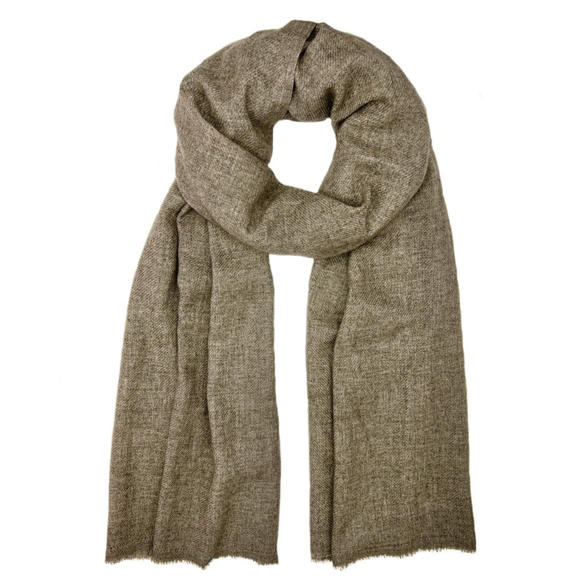 Brown scarf on a white background