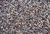 Close-up of a large pile of small, dark-colored stones or pebbles.