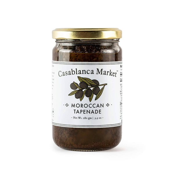 Jar of Casablanca Market Moroccan Tapenade on a white background