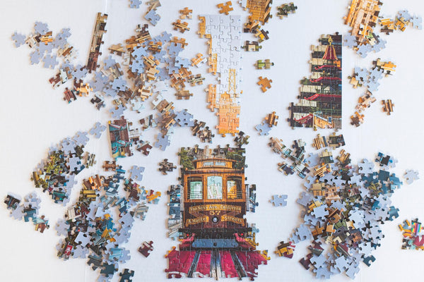 Detail of the California St Cable Car puzzle image from San Francisco photography by Emanuel DeSousa