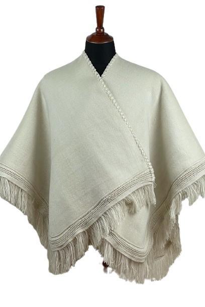 Alpaca Cotton Blend Cape Wrap Poncho – Solid Colour | Purely Alpaca