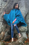 Alpaca Cotton Blend Cape Wrap Poncho – Solid Colour | Purely Alpaca
