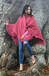 Alpaca Cotton Blend Cape Wrap Poncho – Solid Colour | Purely Alpaca