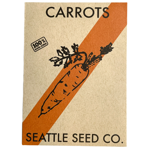 Chantenay Red Core carrot seeds packet from Seattle Seed Company