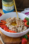 Organic cultured ghee made from pasture-raised Wisconsin cows, available in 7.5oz and 14oz sizes