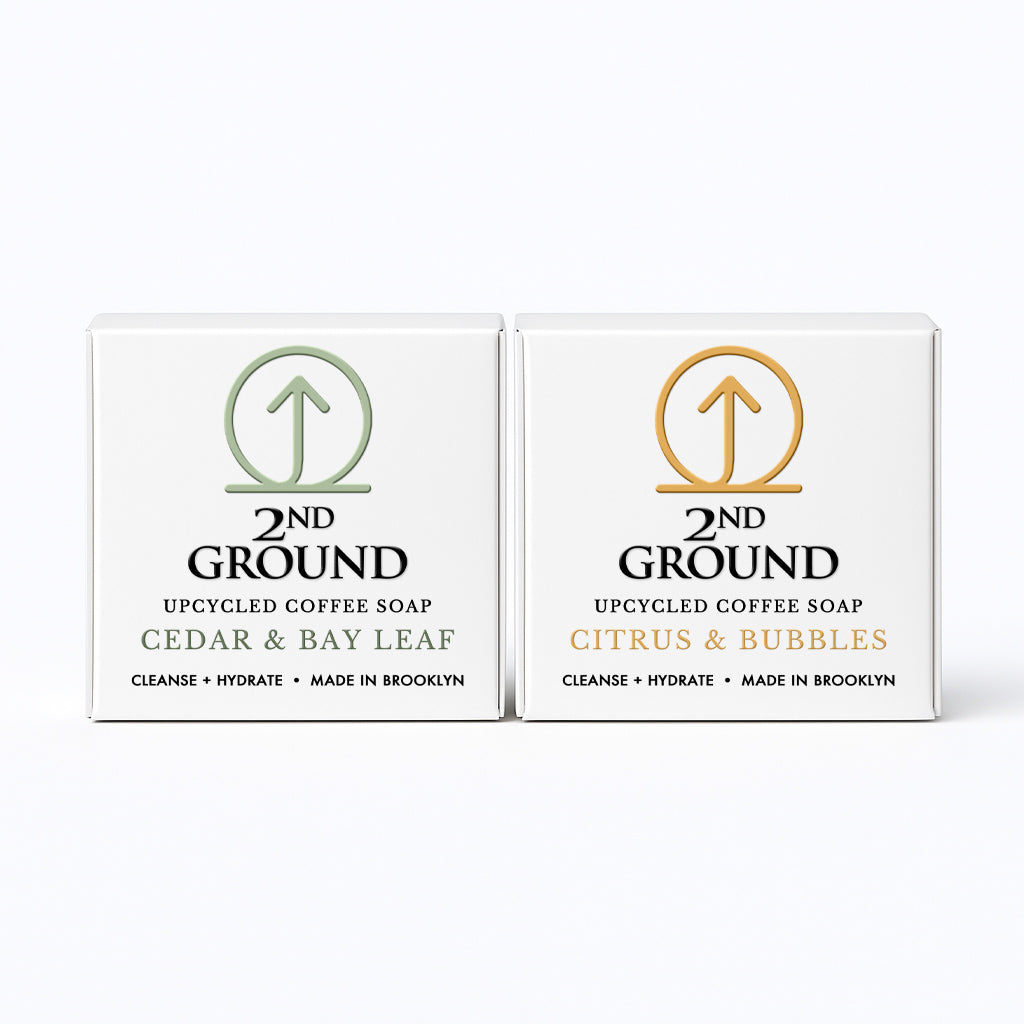 Double Shot 2-Pack | Upcycled Coffee Exfoliating Soap Set by 2nd Ground