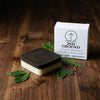 2nd Ground upcycled coffee soap with packaging on a wooden surface