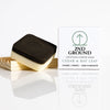 Two bars of soap with a packaging box labeled '2nd Ground' on a white background