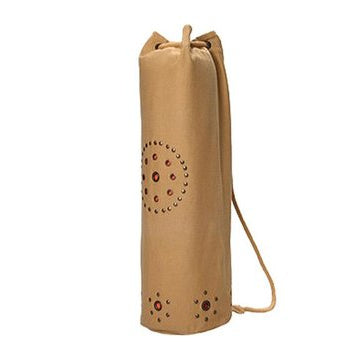 OMSutra Chakra Rivet Yoga Mat Bag interior showing soft cotton lining and zippered pocket
