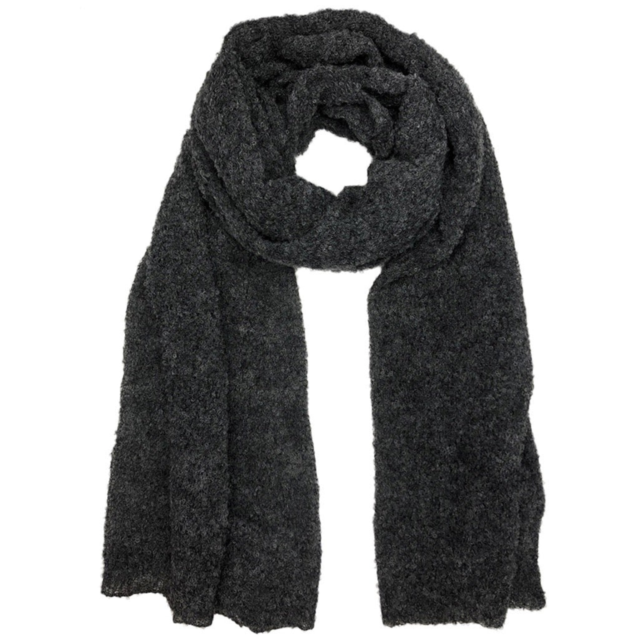 Dark gray scarf on a white background