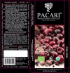 Pacari cherry chocolate bar packaging with cherries and brand logo.