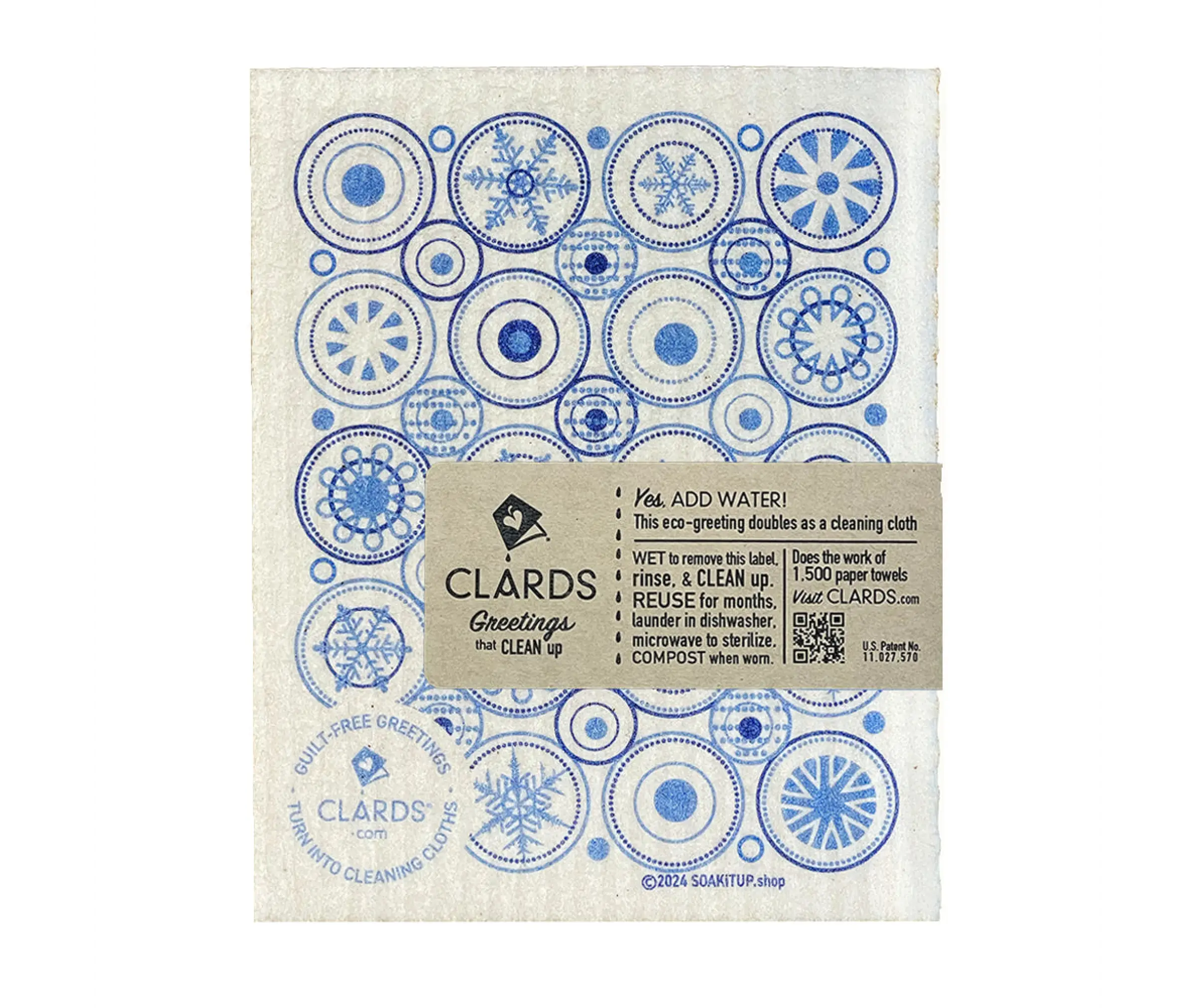 Chickadee Vintage Etching Greeting Clard- Greetings that Clean Up