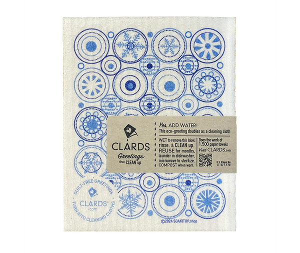 Chickadee Vintage Etching Greeting Clard- Greetings that Clean Up