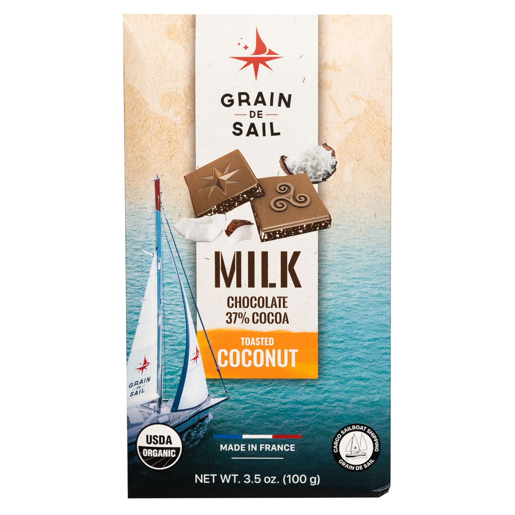 Creamy Escape: Milk Chocolate with Toasted Coconut by Grain de Sail