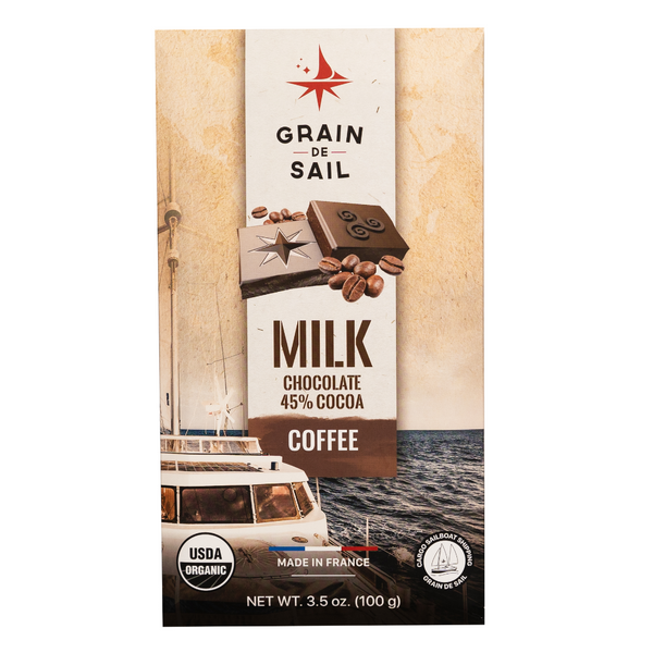 Luxurious Coffee Meets Creamy Chocolate: Grain de Sel Milk Chocolate Bar