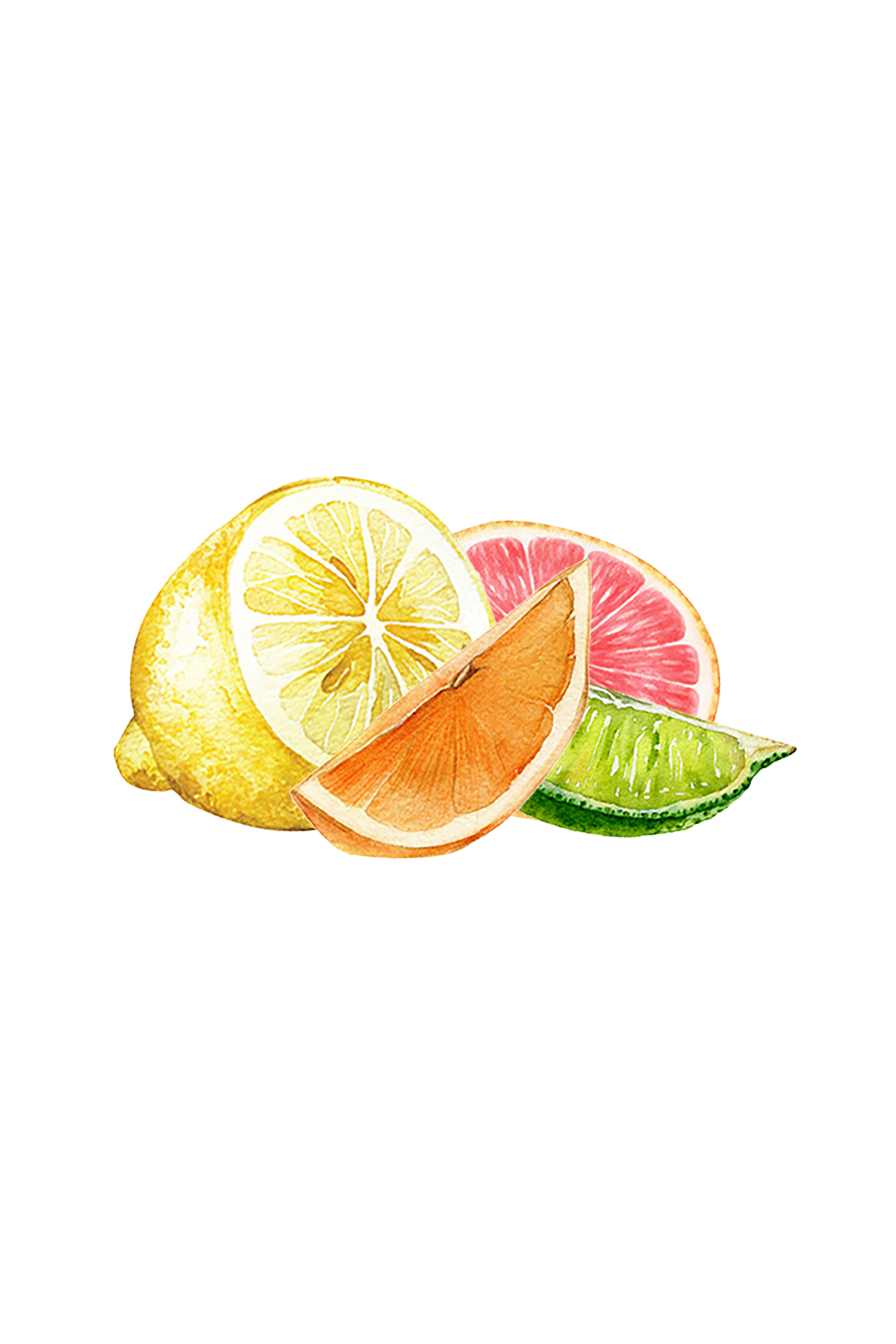 Citrus essential oils — lemon sweet orange grapefruit and lime — used in Rustic Strength Lots of Purpose Spray Cleaner