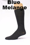 Black knee-high sock on a white background with 'Blue Melange' text. Classic Alpaca Socks – soft, breathable, and versatile for year-round wear. Ethically made in Peru. Shop timeless alpaca comfort today.