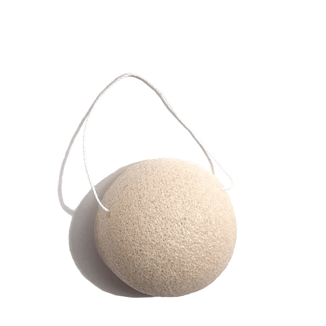 FORAH Clear Konjac Sponge made from 100% natural konjac root fibers for gentle facial cleansing