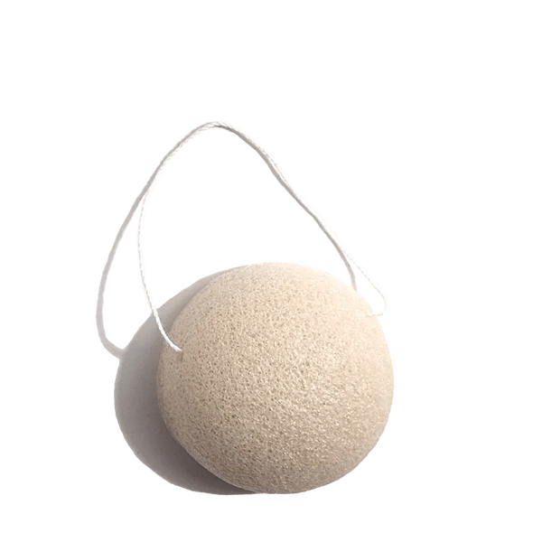 FORAH Clear Konjac Sponge made from 100% natural konjac root fibers for gentle facial cleansing
