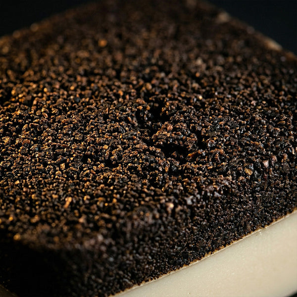 Close-up of a dark brown textured surface