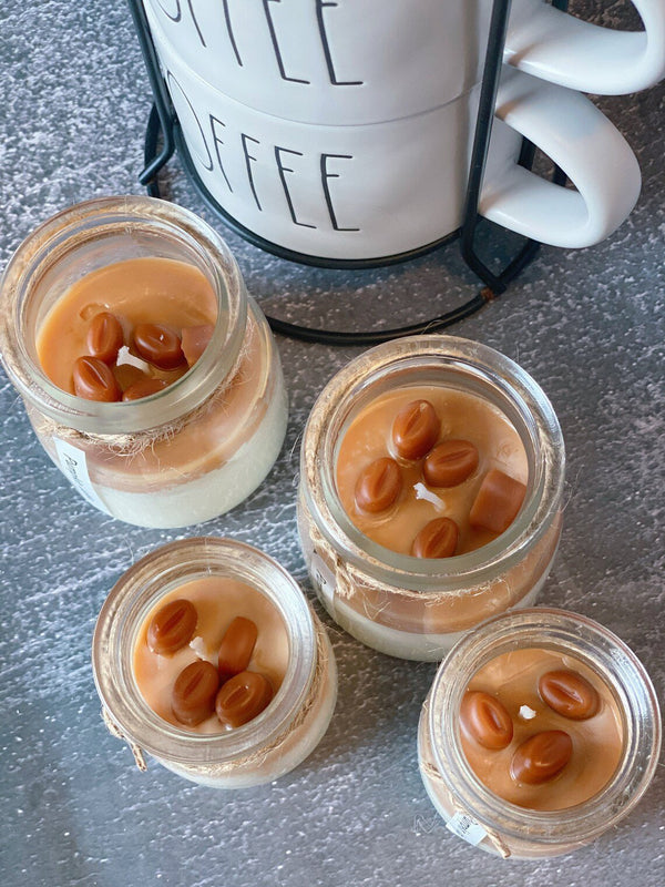 Coffee Lover Soy Wax Candle Glass Jar with Lid