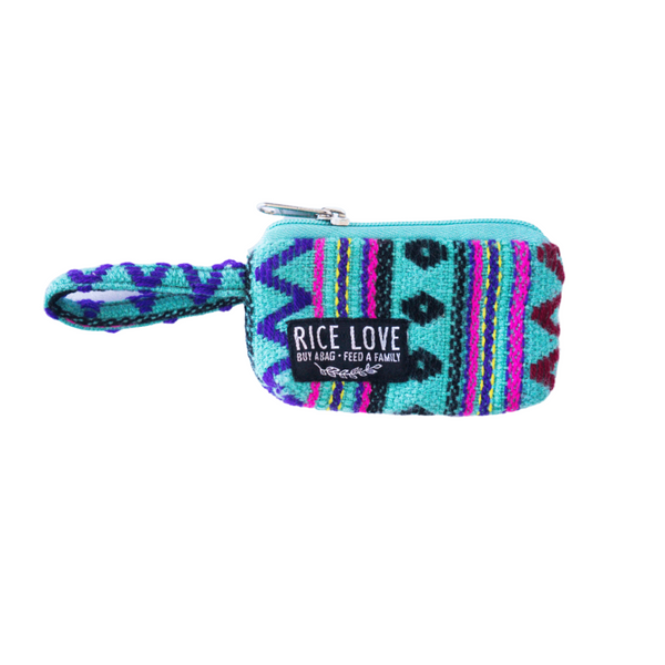 Rice Love Coin Purse - Upcycled Jute Accessory
