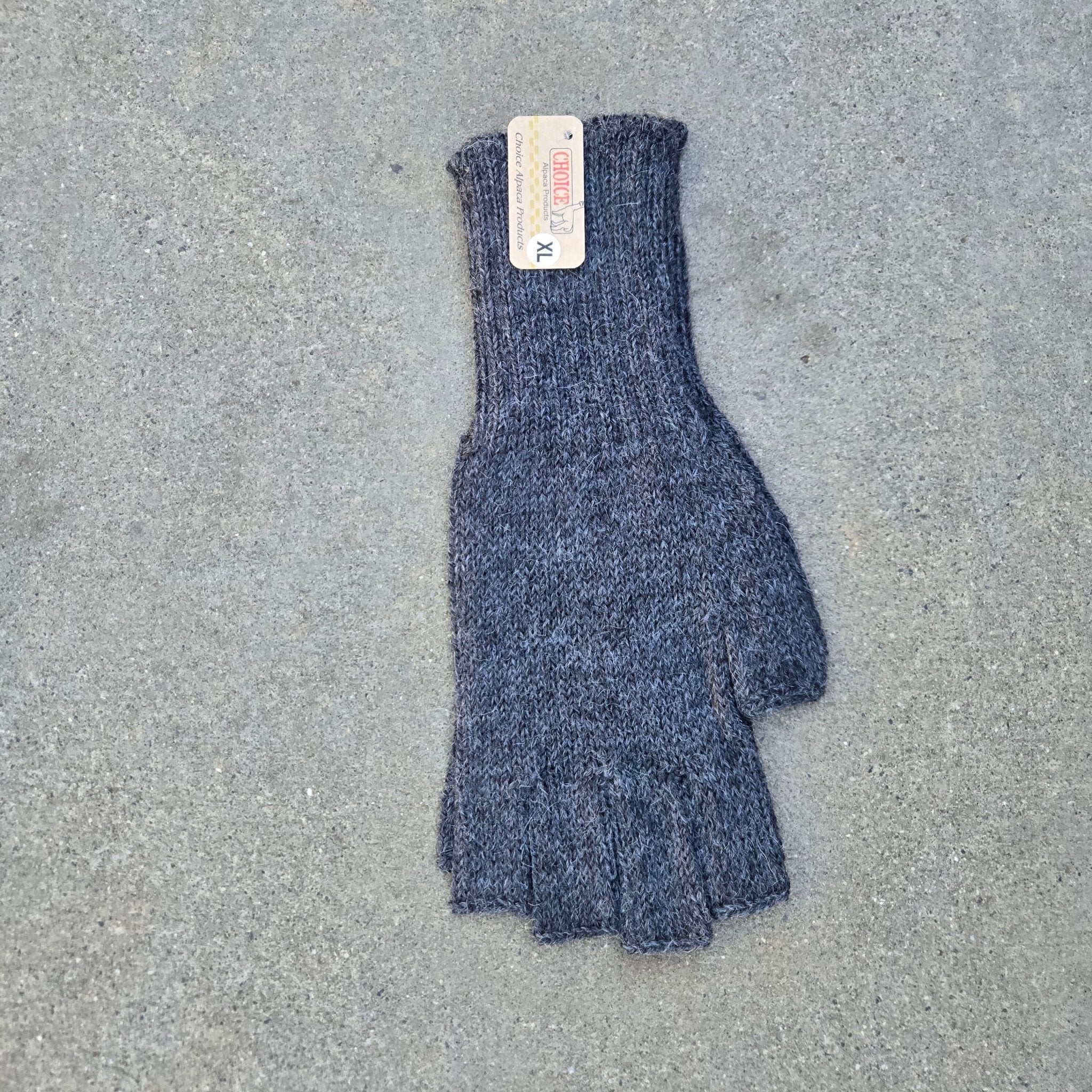 100% Alpaca Fingerless Gloves – Colorful, Warm Knit Gloves for Women & Men