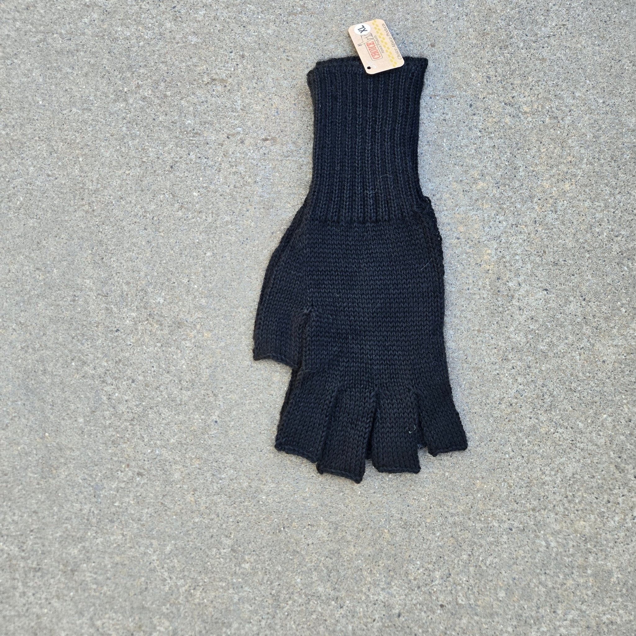 100% Alpaca Fingerless Gloves – Colorful, Warm Knit Gloves for Women & Men