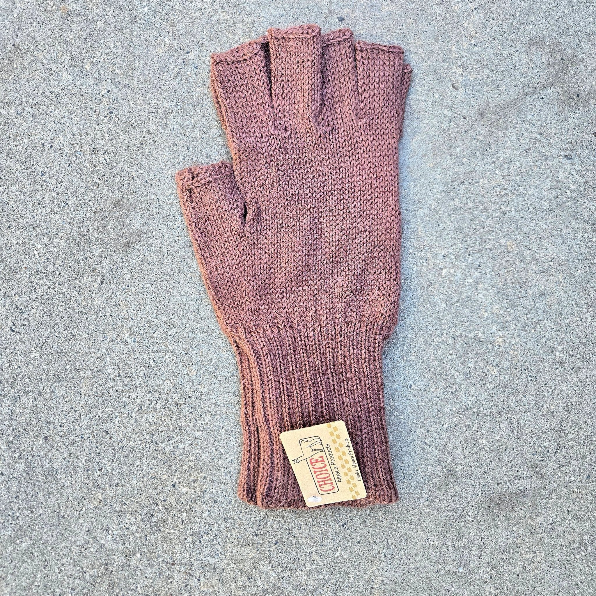 100% Alpaca Fingerless Gloves – Colorful, Warm Knit Gloves for Women & Men