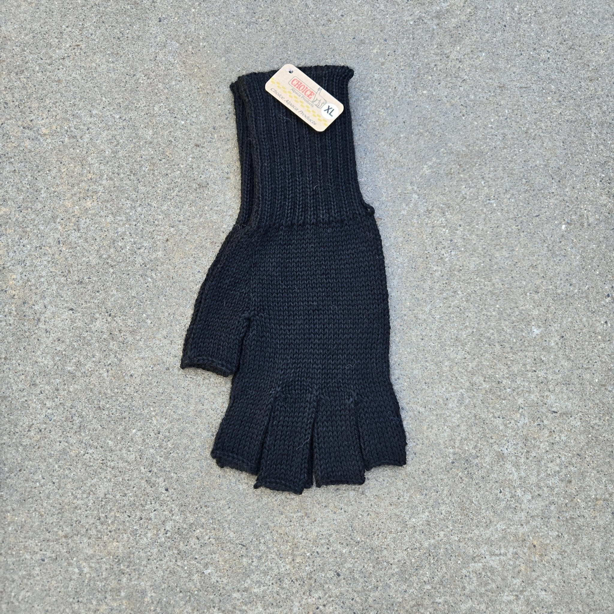 100% Alpaca Fingerless Gloves – Colorful, Warm Knit Gloves for Women & Men