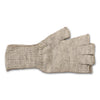 Gray fingerless glove on a white background