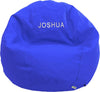 ComfyBean bean bag chair cover with cobalt and royal blue embroidery personalisation
