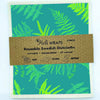 Fern print Swedish dish cloth set of 3 folded together, a reusable paper towel alternative from Meli Wraps