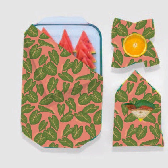 Beeswax Wrap Bulk Roll - Kalo Print, Organic Cotton, Reusable