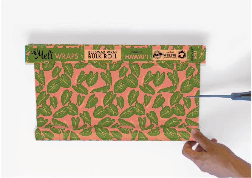 Beeswax Wrap Bulk Roll in Kalo print laid out flat showing the full pattern
