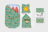 Meli Wraps beeswax food wrap in Puakenikeni print laid flat