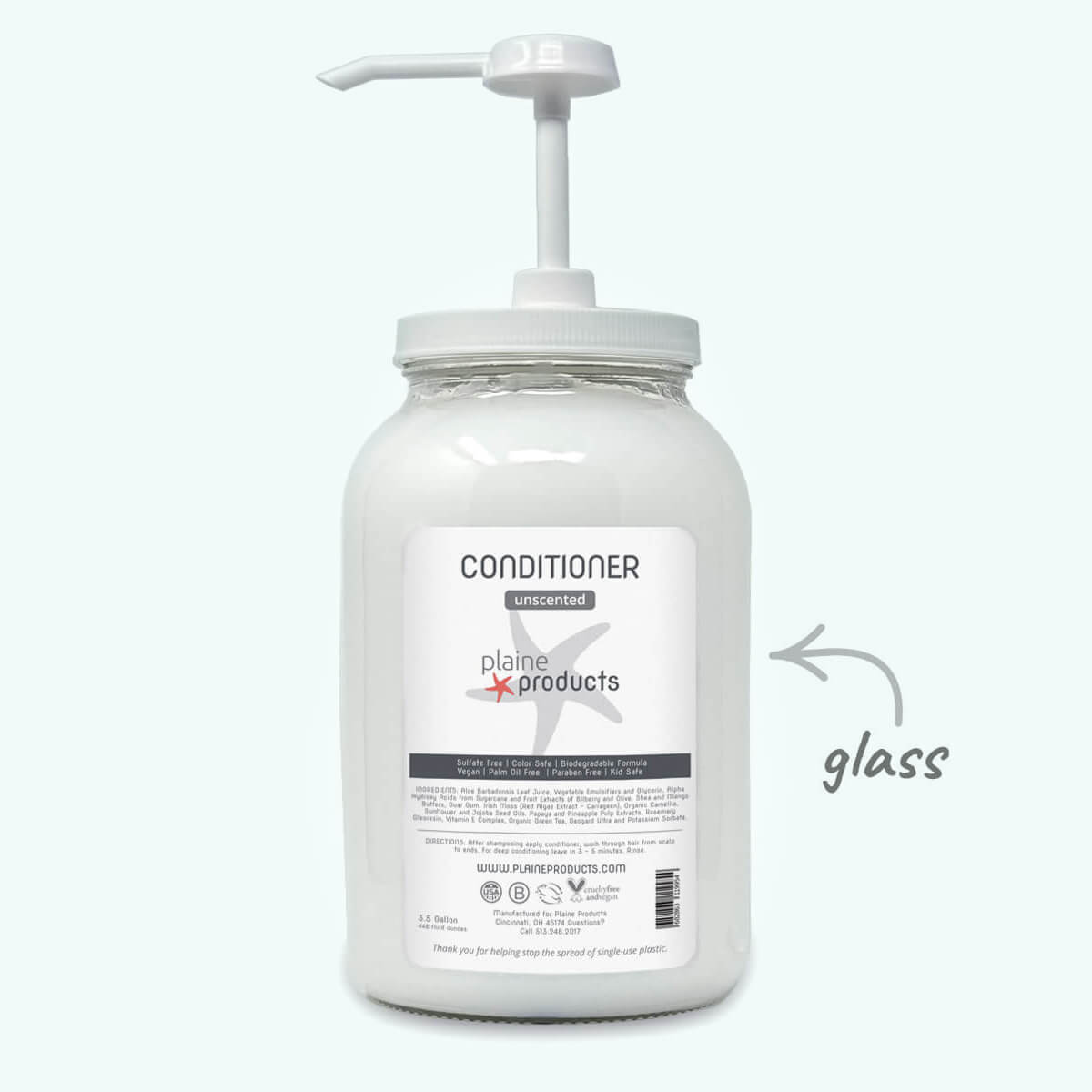 Plaine Products Vegan Refillable Conditioner for Shiny, Hydrated Hair