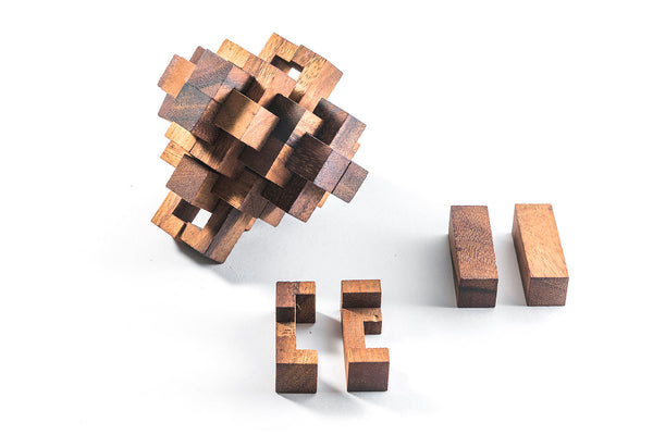 Construct Burr Puzzle – 24-Piece Interlocking Wooden Brain Teaser