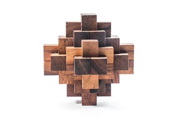 Construct Burr Puzzle – 24-Piece Interlocking Wooden Brain Teaser